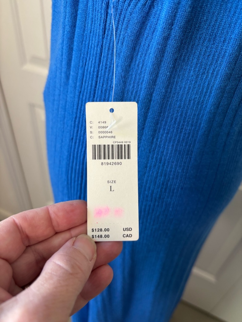 Anthropologie Daily Practice Azure Sapphire Knit midi DRESS Large - NWT $128 - Picture 12 of 16